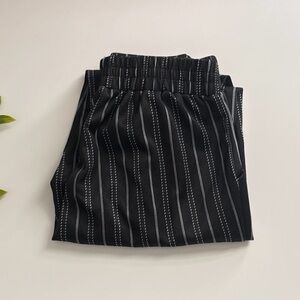 black striped pants